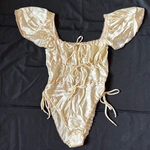 Ivory silk teddy